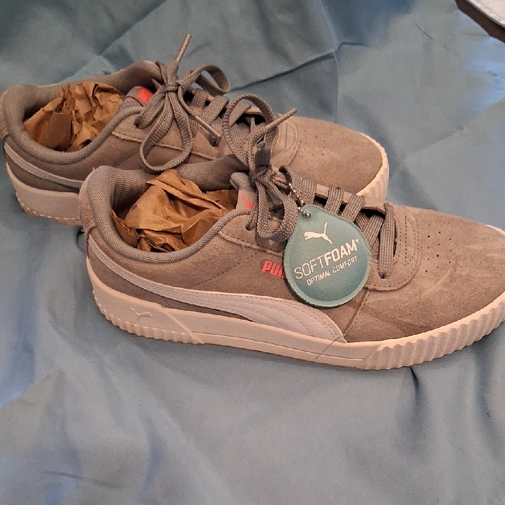 Puma Womens Gray Sneakers with SoftFoam Comfort